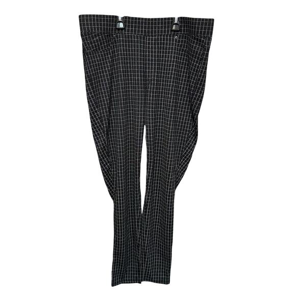 Seven7 Black & White Checkered Pull On Leggings Skinny Stretch Size Large - Picture 1 of 6